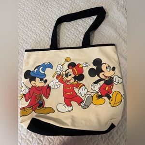 Disney Mickey Mouse Trio Canvas Tote - Blue, Red, Yellow